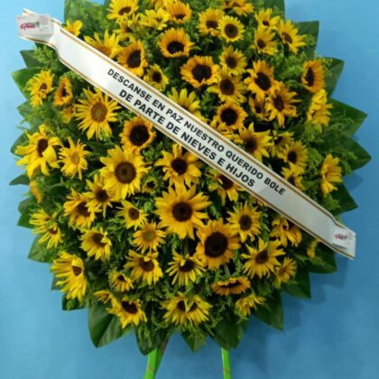 FF-108 Corona Fúnebre Girasoles