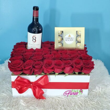 FF-529 Caja de Rosas Elegante